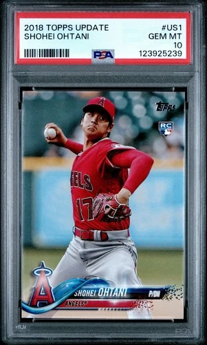 2018 Topps Update Shohei Ohtani #US1 Pitching In Red Rookie PSA 10 Gem Mint