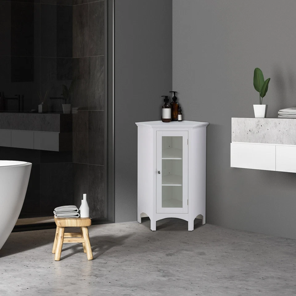 Gabinete de piso de esquina independiente Teamson Home Foto 4 de 4