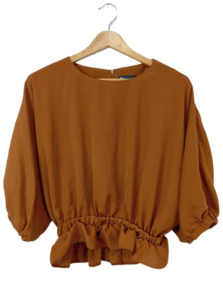 ASOS Blusa caída Mujeres Blusa Talla EU 36 marrón look casual - Imagen 4 de 4