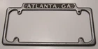 VTG Atlanta Georgia Embossed Oversize Metal License Plate Frame Tag Cover Vanity