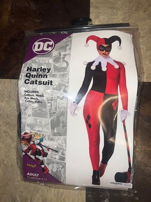 Harley Quinn Catsuit Cosplay Costume Size New Spirit Halloween Medium 8-10  Adult | eBay