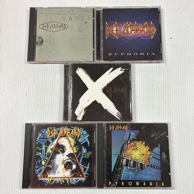 DEF LEPPARD Lot of 5 CD's Pyromania / Hysteria / X / Euphoria / Vault - UNTESTED