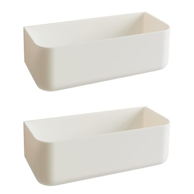 Adhesive Plastic Floating Shelf Stick on Wall Mounted Shower Caddy Shower Org...