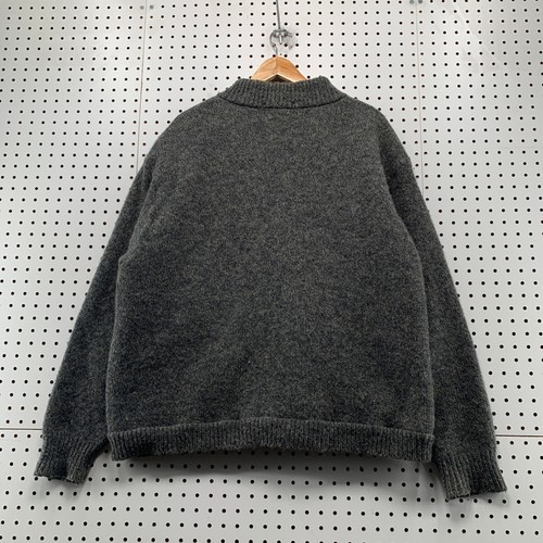 Vintage Eddie Bauer Zip Sweater Mens XL Gray 90s Wool Sherpa Lined Made in USA - Picture 3 of 17