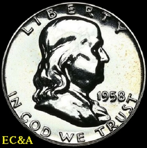 1958 FRANKLIN HALF DOLLAR SUPERB GEM PROOF! (FH011)