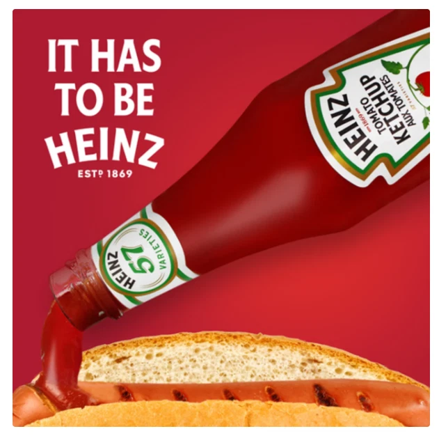 Botella de vidrio Heinz tomate ketchup 375 ml (paquete de 2) Foto 2 de 4