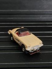 Vintage Aurora Tjet Vibrator HO scale SLOT CAR 1543 Chevy Hardtop Corvette Tan
