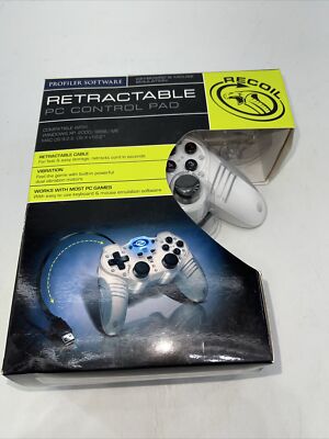 Recoil Retractable PC Control Pad Game Elements Keyboard & Mouse Emulation NEW