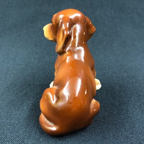 Vintage Lefton Dackel braun Doxie Porzellan Weiner Hund Japan 3,75" Figur - Bild 3 von 8