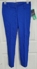 89th Madison Blue Pants Womens 8 Petite NEW Illuminance Stretch Rayon Blend