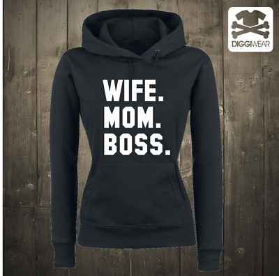 WIFE . MOM . BOSS . | MAMA | MUTTER STATEMENT EHEFRAU EHE | DAMEN HOODIE