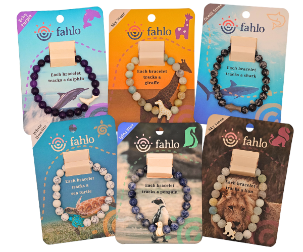 Fahlo Endangered Wild Animal Tracking Bracelet - Choose Your Animals & Color