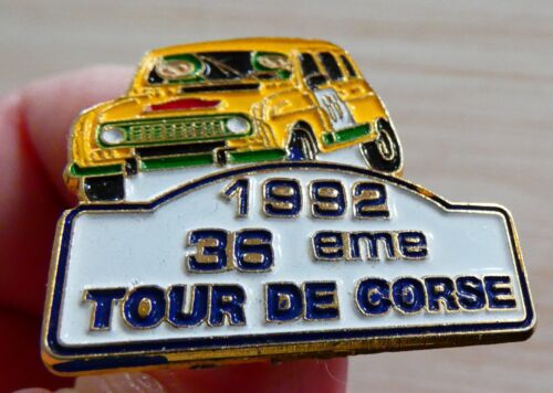 PIN'S AUTO RENAULT 4 L RALLYE 36 EME TOUR DE CORSE 1992 - Bild 2 von 6