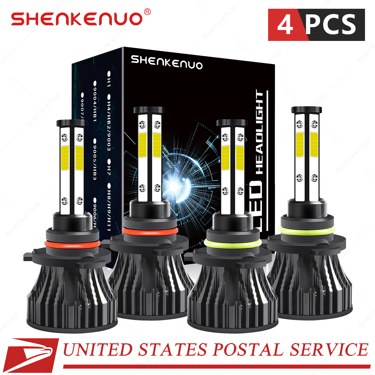 1999-2004 Jeep Grand Cherokee LED Headlight Kit High Low Beam Bulbs White