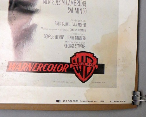 Seltenes Original 1978 George Steven GÉANT/GIANT James Dean französisches Filmplakat LESEN - Bild 7 von 7