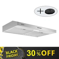 30inch Kitchen Under Cabinet Range Hood Ducted/Ductless Stainless Steel Vent NEW