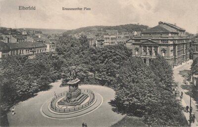 389542) Postcard Brausewerther Platz Wuppertal Elberfeld used 1912