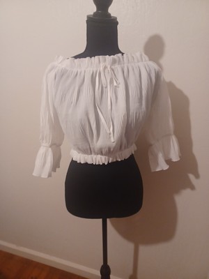 White Renaissance Blouse Large New