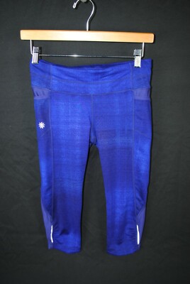 Athleta Icy Haze Be Free Knicker Workout Yoga Blue Size XS |16'' Pockets