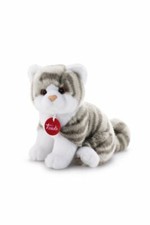 Trudi Gattino Brad tigrato grigio Gatto peluche gioco, regalo di Natale e comple