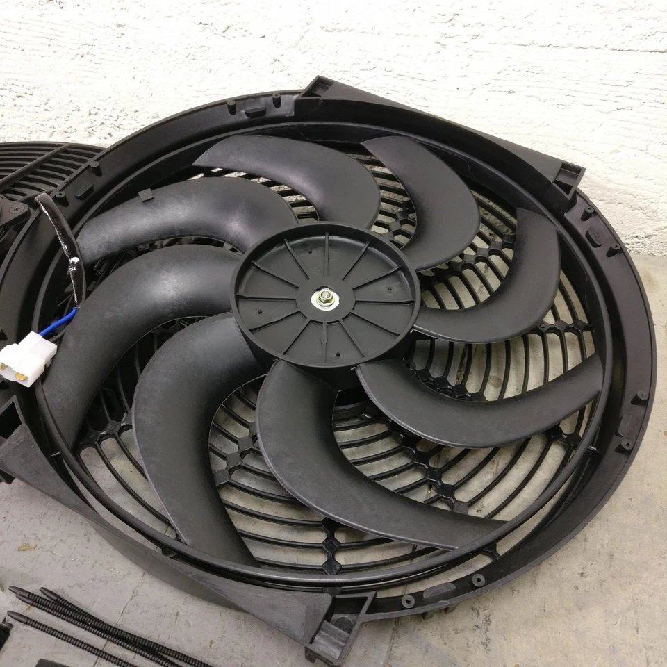GM B-Body Dual 14" 2122Cfm Ajustable Temp Kit Ventilador de Enfriamiento Century Olds 229 Buick 88 V8 Foto 3 de 4