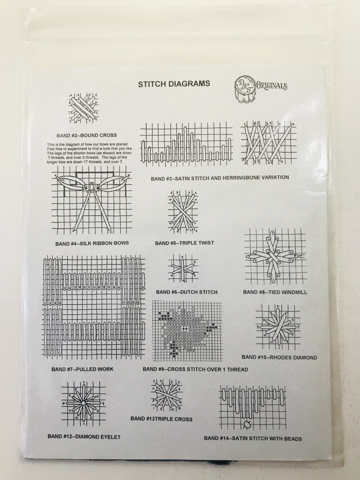 DKT Originals REJOICE SAMPLER Cross & Specialty Stitch Pattern & LINEN Vintage