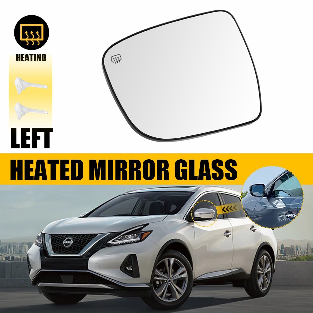 2014-2020 Nissan Rogue 2015-24 Murano Heated Driver Side Mirror Glass  