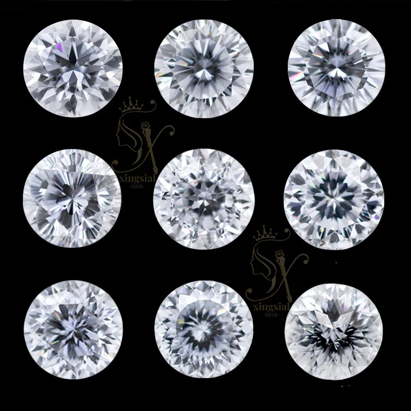 Fancy Cut Round Shape Moissanite Loose Stone White D Color VVS Gemstone For Ring - Image 2 of 4