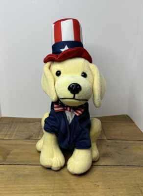 EUC Raising Cane's Plüschhund 2019 Patriotic Limited Edition Uncle Sam 4. Juli USA