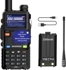 BAOFENG Radio 5RM 10W Ham Radio Long Range Handheld Upgrade of UV-5R AR-5RM Two
