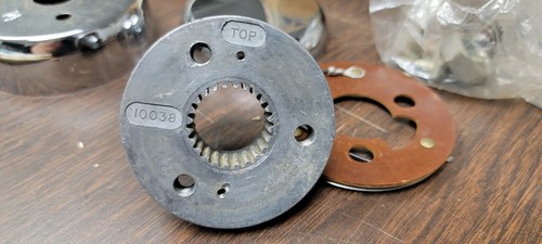 NOS Vintage Grant CHROME Horn Steering wheel Adapter Kit for Porsche VW 1945-59 - Picture 2 of 4