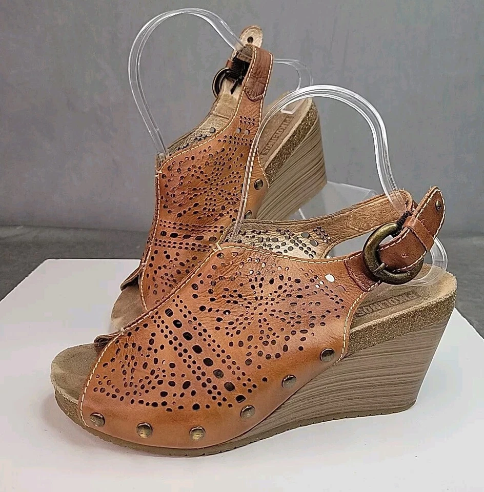 Босоножки Pikolinos Benissa на танкетке с заклепками с открытым носком 37 женские размер 6,5-7 - Изображение 2 из 4