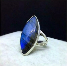 Labradorite Ring 925 Sterling Silver Ring Handmade Gemstone Ring Women's Ring.