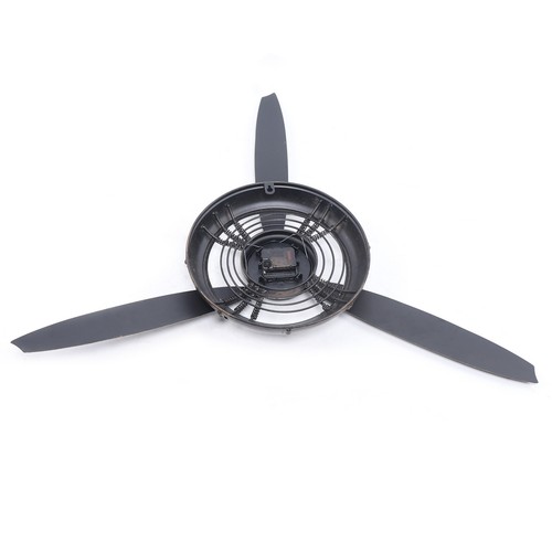 Iron Metal Airplane Propeller Aviation Clock Art Wall Clock Decor Antique New - Picture 6 of 7