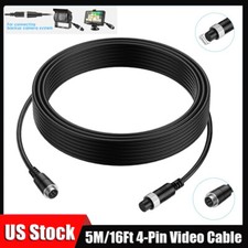 5M 4Pin Aviation Extension Cable For Rear View Backup Camera Truck RV Caravan US