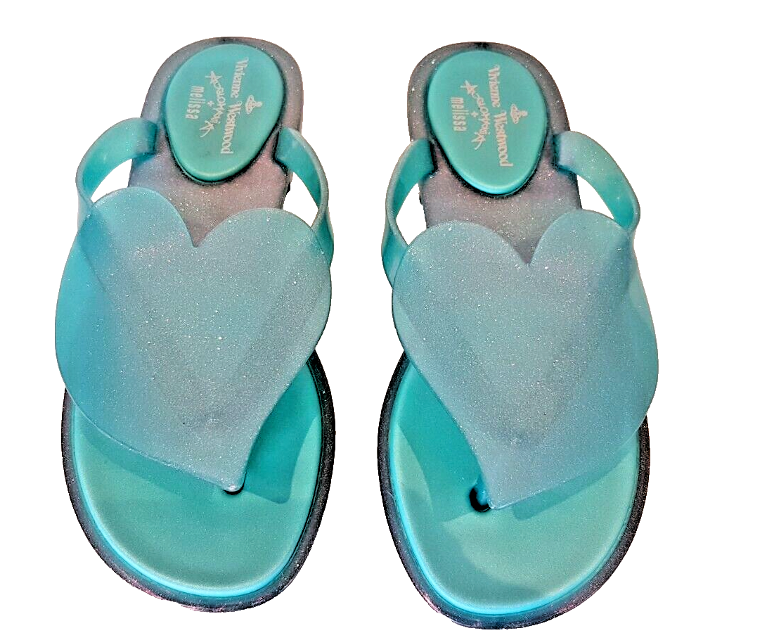 Vivienne Westwood Melissa Summer sliders rubber Glitter Heart slip