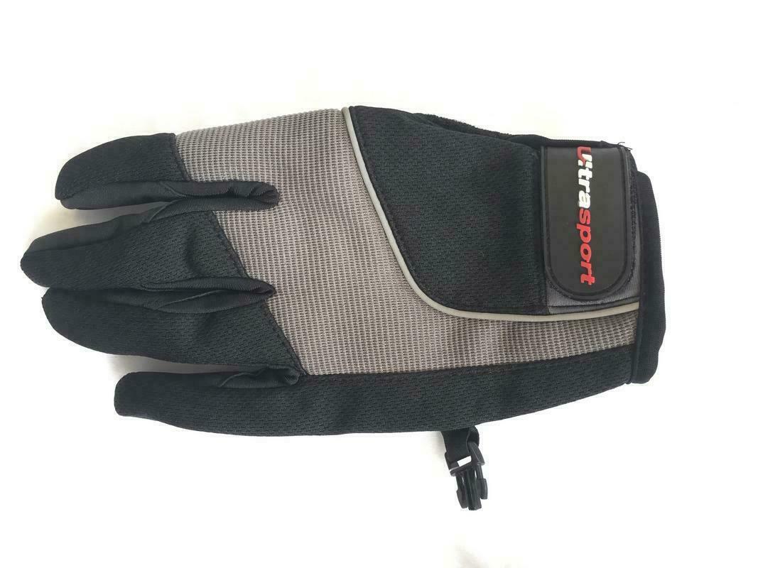 Ultrasport Race Touchscreen Cycling Gloves - Black/Grey, Size Small