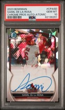 2023 Bowman Chrome Samil De La Rosa Auto PSA 10 Atomic Refractor /100 Cardinals