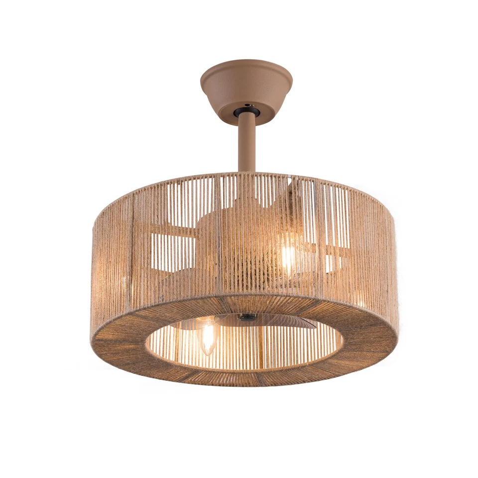 AC110-120V Ceiling Fan Light Cage Chandelier Safe Novel Design W/Mute Motor - Image 3 of 4