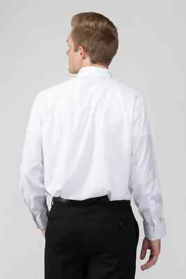 robbins and brooks dress shirts ROBBINS & BROOKS MEN'S DRESS SHIRT WHITE ASST SIZES L/S SLIM 4-WAY FLEX