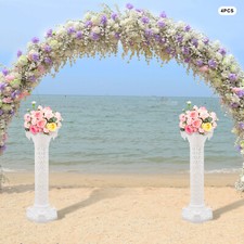 4pcs Roman Column Wedding Roman Pillar Flowerpot Stand Event Party Decor 27 88cm