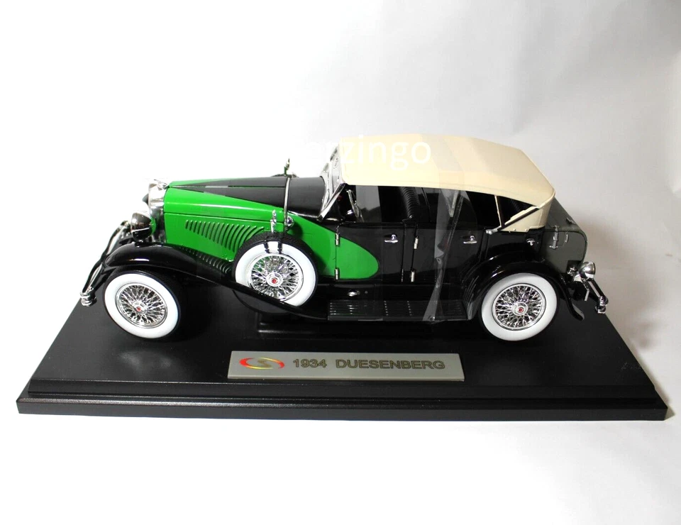 Signature 1934 Duesenberg Black And Green 1:18 Scale Diecast Car NEW IN BOX - Image 3 of 4