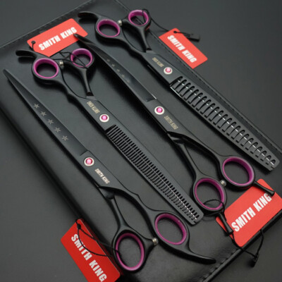 8''Professional pet Grooming scissors Straight&Curved&Thinning scissors/chunkers