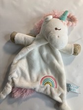 Douglas Baby Unicorn Lovey Pegasus Plush Teether Knot Security Blanket Soother