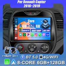9'' IPS Android 14 Autoradio Per Renault Captur 2016~19 Navi GPS CarPlay 6+128GB