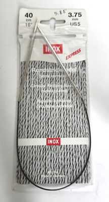 Inox Circular Knitting Needles, Nickel Plated, Plastic, excellent used condition