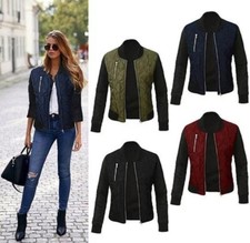 Chic Babe Bomber Jacket In Quilted Satin, Winter Blue Large.