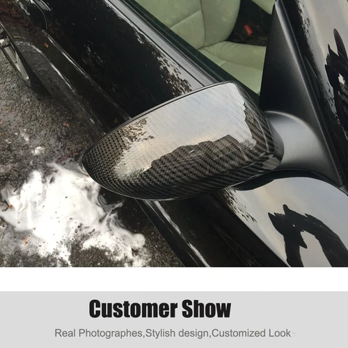 Carbon Fiber Side Rearview Mirror Covers Caps Add-On For BMW E85 Z4 2002-2008 - Picture 8 of 12