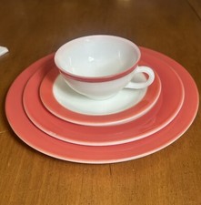 Vintage Pyrex Milk Glass Dinnerware Flamingo ...