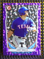 JOEY GALLO  -  2014 BOWMAN DRAFT TOP PROSPECTS PURPLE ICE       #TP80    #ED/99